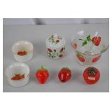 Strawberry Decor Lot - Kosta Boda, Pukeberg Sweden, John Wagner Dishes