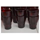 Vintage Ruby Red Glassware Set - Pitchers, Punch Bowl, Tumblers & More (20+ pcs)