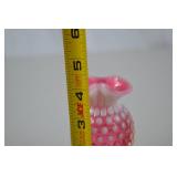 Vintage Fenton Pink Opalescent Hobnail Glass Vase, 4 Inch