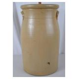 Antique Redwing 6 Gallon stoneware butter churn with wooden dasher