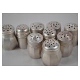Set of 10 Sterling Silver Salt and Pepper Shakers