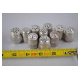 Set of 10 Sterling Silver Salt and Pepper Shakers