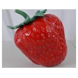 Large Strawberry-Shaped Ceramic Cookie Jar (approx. 11 inch)