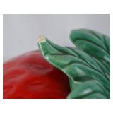 Large Strawberry-Shaped Ceramic Cookie Jar (approx. 11 inch)