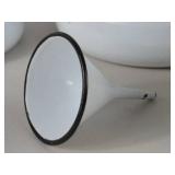 Lot of Vintage White Enamelware Kitchen Items