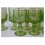 Francisan Cabaret Green Glass Stemware Set, 16 Pieces