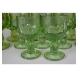 Francisan Cabaret Green Glass Stemware Set, 16 Pieces