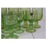 Francisan Cabaret Green Glass Stemware Set, 16 Pieces