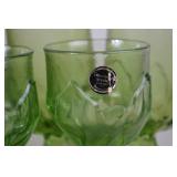 Francisan Cabaret Green Glass Stemware Set, 16 Pieces