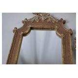 Set of 6 Ornate Gold and Bronze Decorative Wall Mirrors