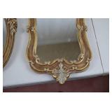 Set of 6 Ornate Gold and Bronze Decorative Wall Mirrors