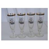 Set of 4 Universal Studios Collector Glasses, 8.5 in Tall