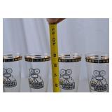 Set of 4 Universal Studios Collector Glasses, 8.5 in Tall