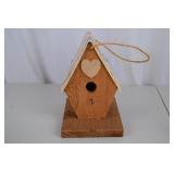 Rustic Wooden Birdhouse with Vintage Corvette Accent, 10 In.
