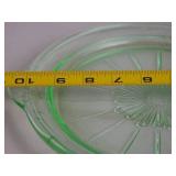 Vintage Uranium Glass Sunflower Pattern Plate, 10-Inch