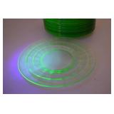 Set of 15 Vintage Green Uranium Glass Plates