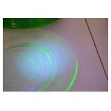 Set of Vintage Uranium Glass Dinner Plates, 10 Inch
