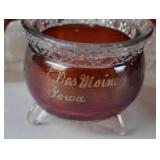 Early 1900s Ruby Stained Glass Souvenir Collection