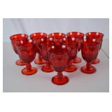 Vintage Noritake Provincial Red Orange Amberina Goblets, 4.5 Inch