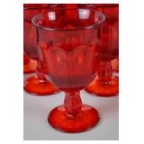 Vintage Noritake Provincial Red Orange Amberina Goblets, 4.5 Inch
