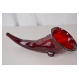 Duncan Miller Art Deco Ruby Red Horn of Plenty, 1930s