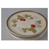 Metlox Poppytrail California Strawberry Plates - Set of 4 Hand Painted