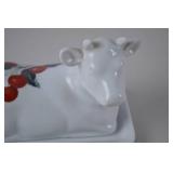 BIA Cordon Bleu Cow Shaped Ceramic Butter Dish with Cherry Design