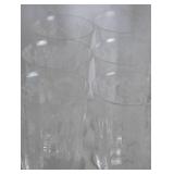 Vintage Etched Crystal Stemware Set with Rose Motif