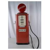 Vintage City Gas Red Gas Pump Display with Globe Top