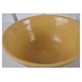 Vintage Yellow Stoneware Mixing Bowl, 6.5" x 12"