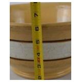 Vintage Yellow Stoneware Mixing Bowl, 6.5" x 12"