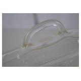 Vintage Clear Glass Ship-Shaped Bottle with Handle