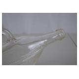Vintage Clear Glass Ship-Shaped Bottle with Handle