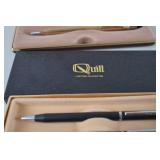 Cross Gold-Tone Pen w/ Onan Logo & Quill Pen Set in Boxes