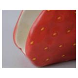 Strawberry Ceramic Napkin Holder and Napkin Rings, Encore Promotions