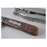 Buck Knives BuckTool multitool and vintage marlinspike pocket knife