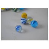 Vintage Glass Marbles Collection - Assorted Colors and Swirls
