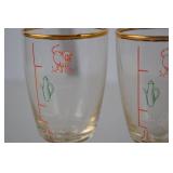 Set of 4 Irish Coffee Glasses with Gold Trim