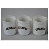 Set of 4 Baileys Ceramic Creamer Pitchers