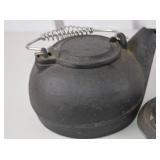Vintage Cast Iron Teapot with Trivet
