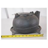 Vintage Cast Iron Teapot with Trivet