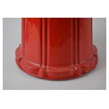 Vintage Red Metal and Glass Gumball Machine, 15 Inches Tall