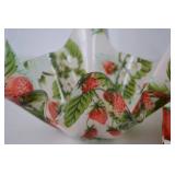 Strawberry Print Serving Lot - Trays, Bowl, Cutting Board, Swizzle Sticks
