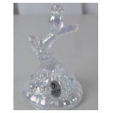 Fenton Iridescent Glass Owl Figurine on Branch, 5 in