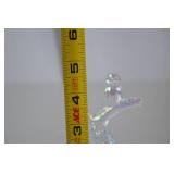 Fenton Iridescent Glass Owl Figurine on Branch, 5 in