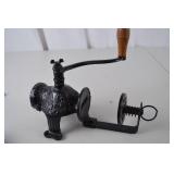 Antique Arcade Crystal Cast Iron Coffee Grinder