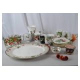 Assorted Strawberry Motif Dishware Lot - Glasses, Mugs, Plates & More (20+ Pieces)