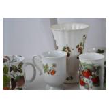 Assorted Strawberry Motif Dishware Lot - Glasses, Mugs, Plates & More (20+ Pieces)