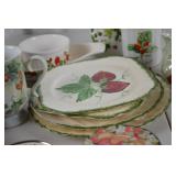 Assorted Strawberry Motif Dishware Lot - Glasses, Mugs, Plates & More (20+ Pieces)