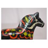 Nils Olsson Swedish Dala Horse Figures, Hand-Painted Set of 3